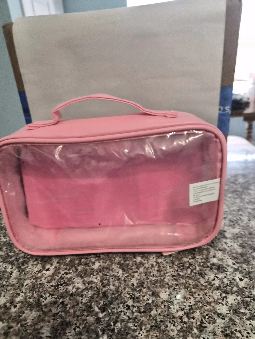 Juicy Couture Pink Glitter Logo Travel Pouch And Laungry Bags